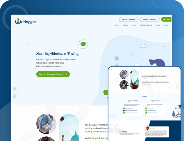 Writing po Website UI/UX Design by Swati Gondaliya